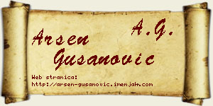 Arsen Gušanović vizit kartica